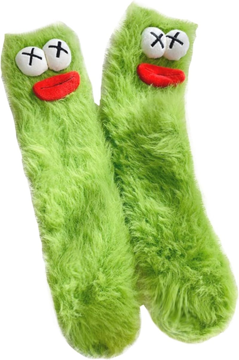 TFTSR Crazy Funny Fuzzy Silly Socks for Kids Women,Girls Fluffy Slipper Novelty Fun Socks,Boy Men Cute Cozy Soft Animal Socks - Image 1